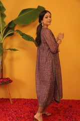 Chanderi Hand Work Kurta - Purple