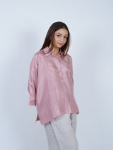 Pink Dupion Silk Oversized Shirt