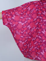 Pink Floral Oversized Cotton Shirt