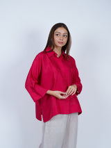 Pink Dupion Silk Oversized Shirt