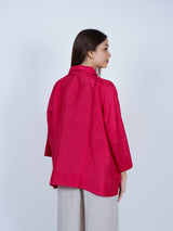 Pink Dupion Silk Oversized Shirt