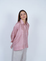 Pink Dupion Silk Oversized Shirt