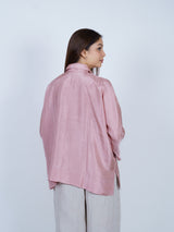 Pink Dupion Silk Oversized Shirt