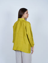 Yellow Dupion Silk Oversized Shirt