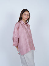 Pink Dupion Silk Oversized Shirt