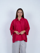Pink Dupion Silk Oversized Shirt