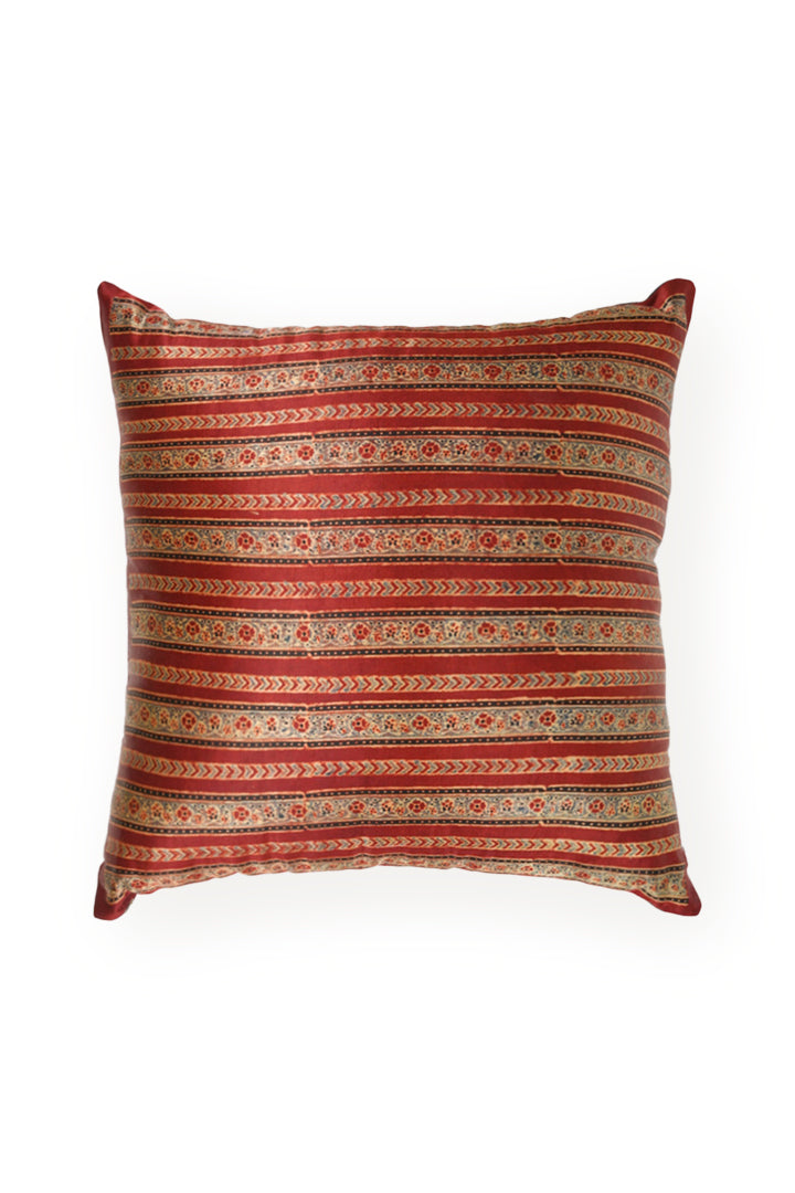 Ajrak Printed Mashru Cushion