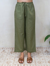 Cotton Parallel - Olive Green