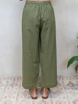 Cotton Parallel - Olive Green