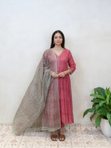 Cotton Hand Block Printed Kurta - Pink