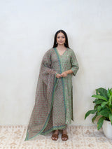 Cotton Hand Block Printed Kurta - Green