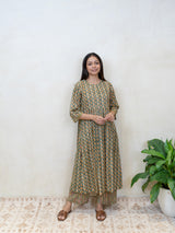 Cotton Hand Block Printed Kurta - Green