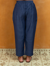 Chanderi Pant - Blue