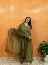 Organza Dupatta - Green