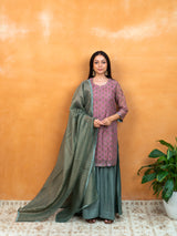 Organza Zari Dupatta - Green