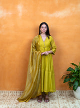 Chanderi Zari Dupatta - Yellow