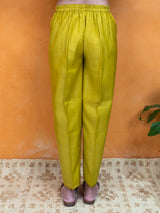 Chanderi Pant - Yellow