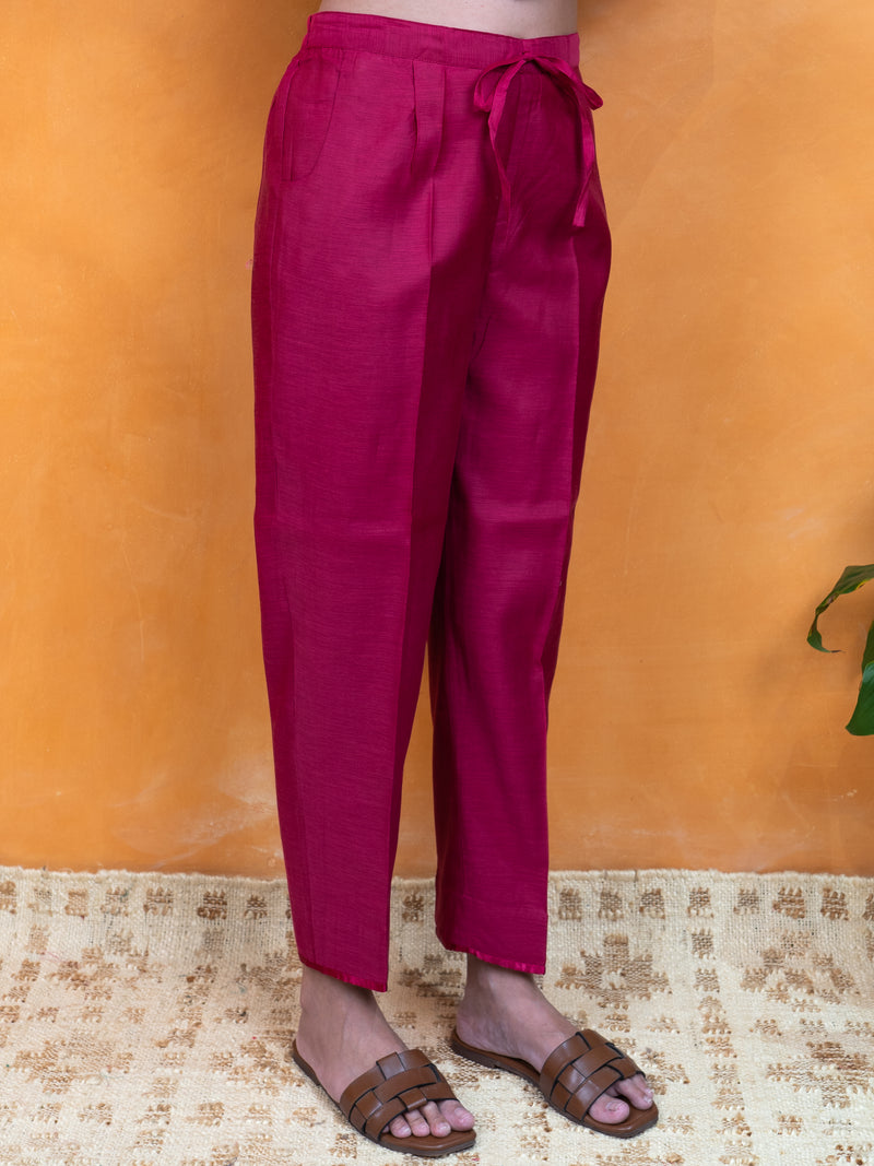 Chanderi Pant - Pink