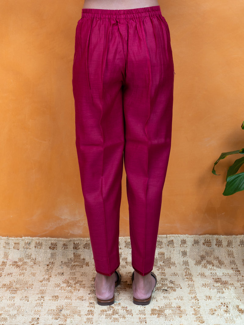 Chanderi Pant - Pink