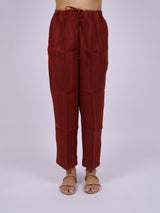 Brown Pure Linen Parallel