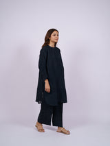 Blue Pure Linen Oversized Tunic