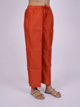 Orange Satin Chanderi Parallel