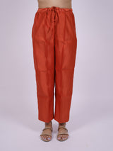 Orange Satin Chanderi Parallel