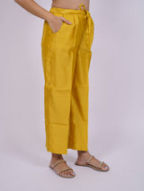 Yellow Satin Chanderi Parallel
