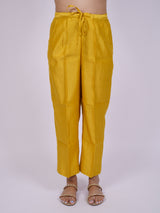 Yellow Satin Chanderi Parallel