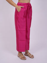 Pink Satin Chanderi Parallel