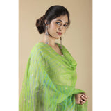 Cotton Kota Doria Dupatta - Green