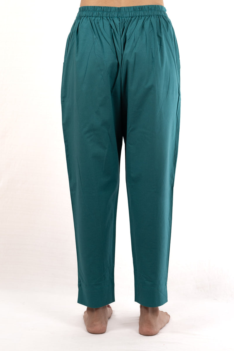 Cotton Straight Pant - Jade Green