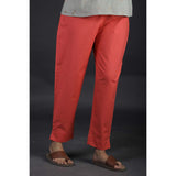 Cotton Elasticated Pants - Red