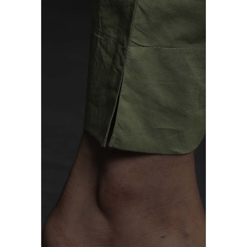 Cotton Elasticated Pants - Pista Green