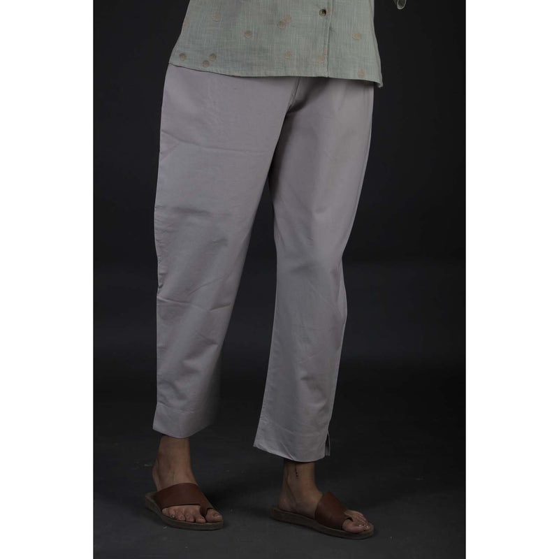 Cotton Elasticated Pants - Grey