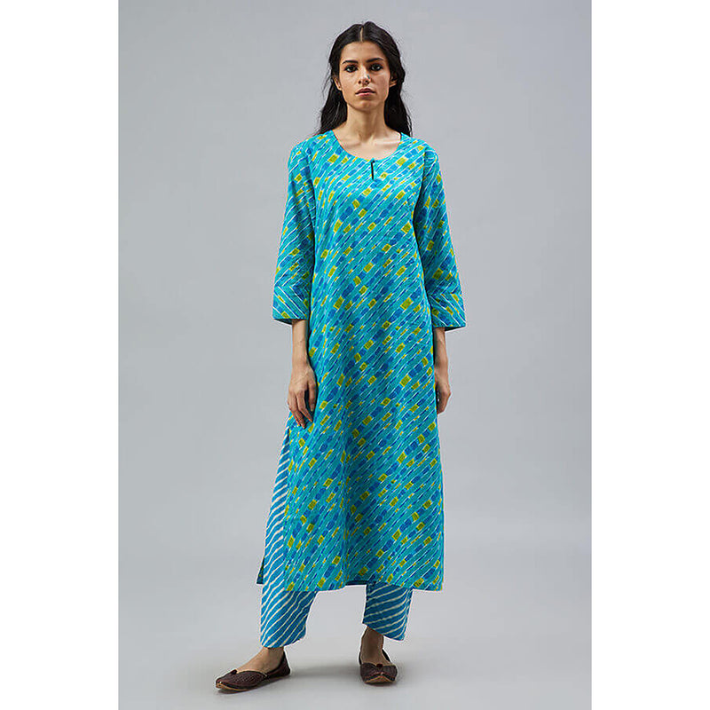 Cotton Elasticated Salwar - Blue