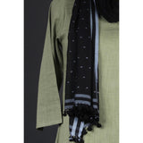 Jamdani Cotton Stole - Black