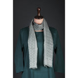 Woollen Printed Stole - Olive Green