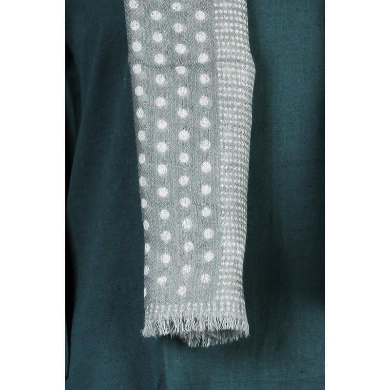 Woollen Printed Stole - Olive Green