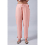 Cotton Elasticated Pants - Peach Pink